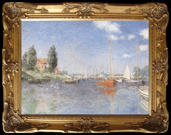 framed  Claude Monet The Red Boats, Ta013